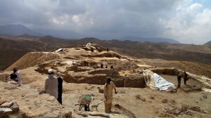 The Mes Aynak site. (Image courtesy "The Buddhas of Mes Aynak"  by Brent Huffman