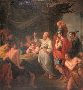 Socrates teaching Perikles and others