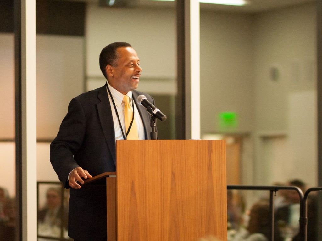 Earl Lewis, president of the Andrew W. Mellon Foundation, addresses the consortium (Photo by Nathan Jandl)